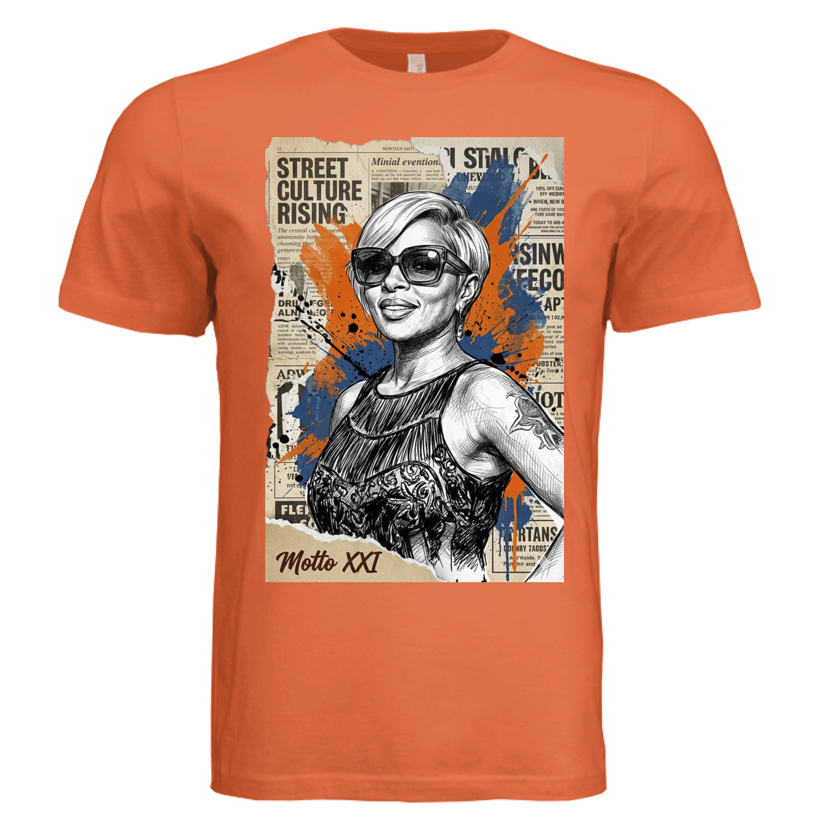 Solid Orange Triblend - FRONT