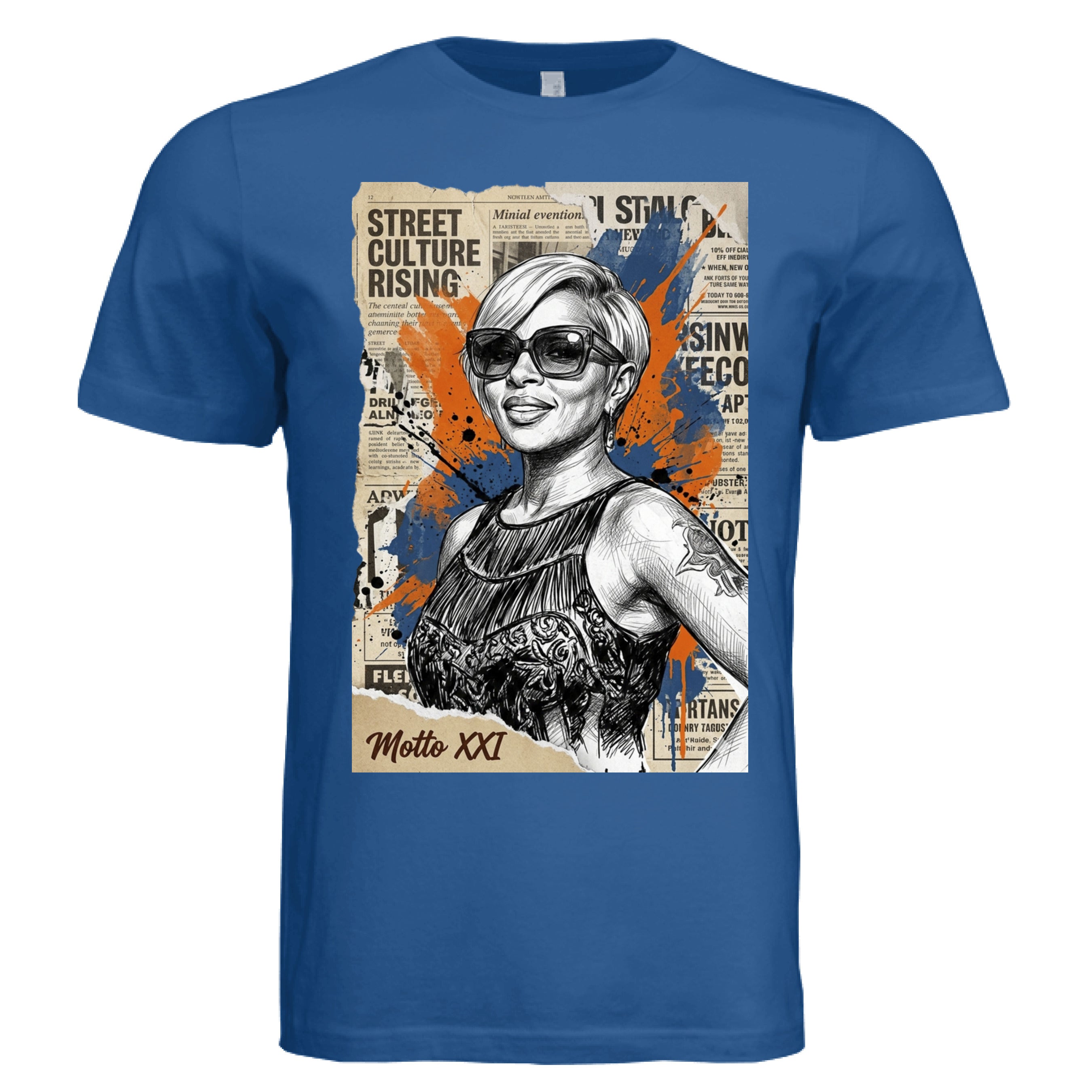 Solid True Royal Triblend - FRONT