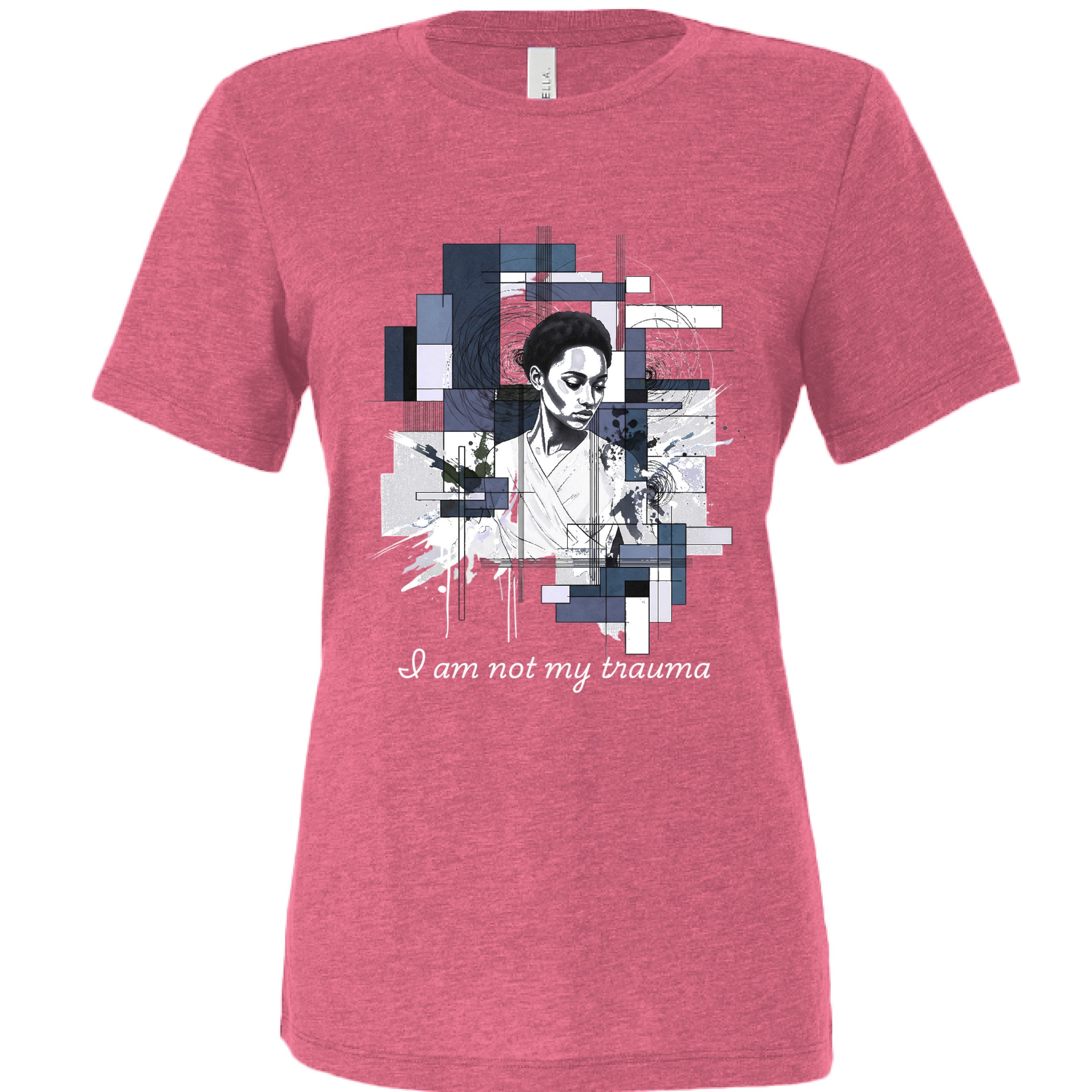 Char Pink Triblend - FRONT